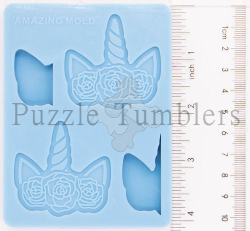 NEW Unicorn Straw Topper Mold Blue (4 Piece Pallet)