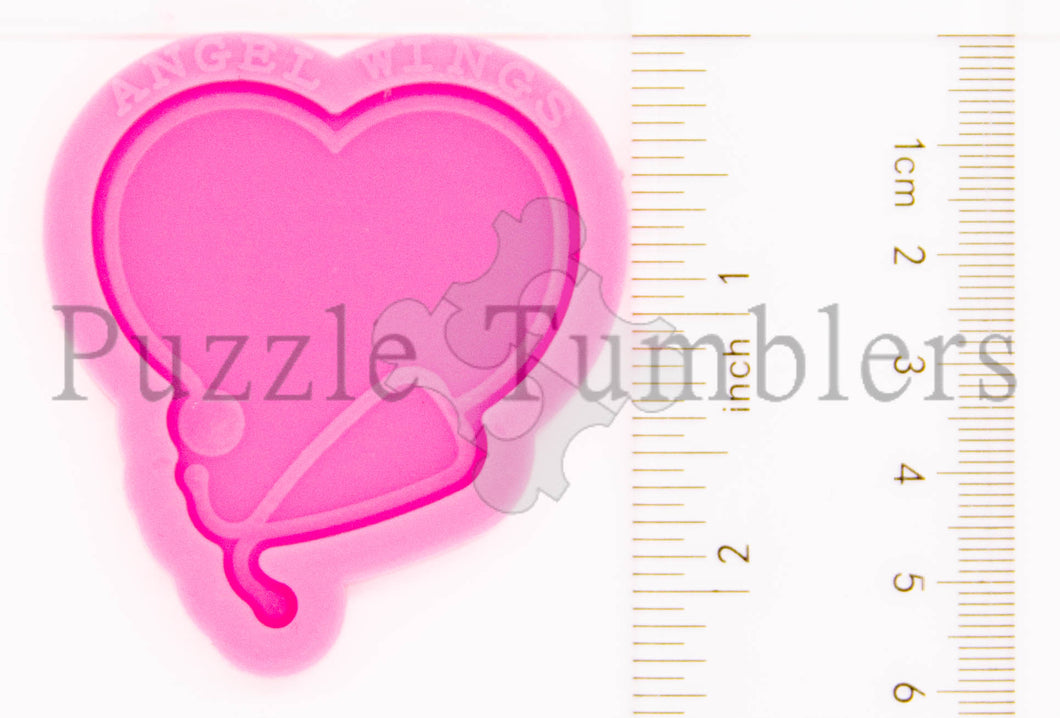 NEW Heart with Stethoscope Mold for Badge Reel - $6