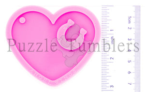 NEW Heart With Horse Shoe Mold - PINK Mold