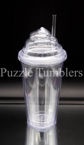 18OZ PLASTIC DOUBLE WALL - ICE CREAM LID