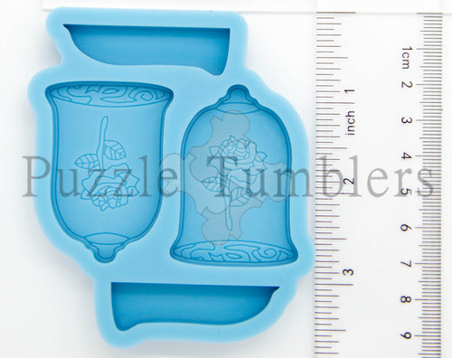NEW - ROSE/BELL  STRAW TOPPER - NEW MOLD