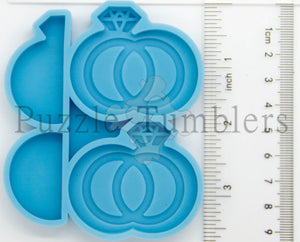 NEW - DIAMOND RING / WEDDING RING STRAW TOPPER - NEW MOLD