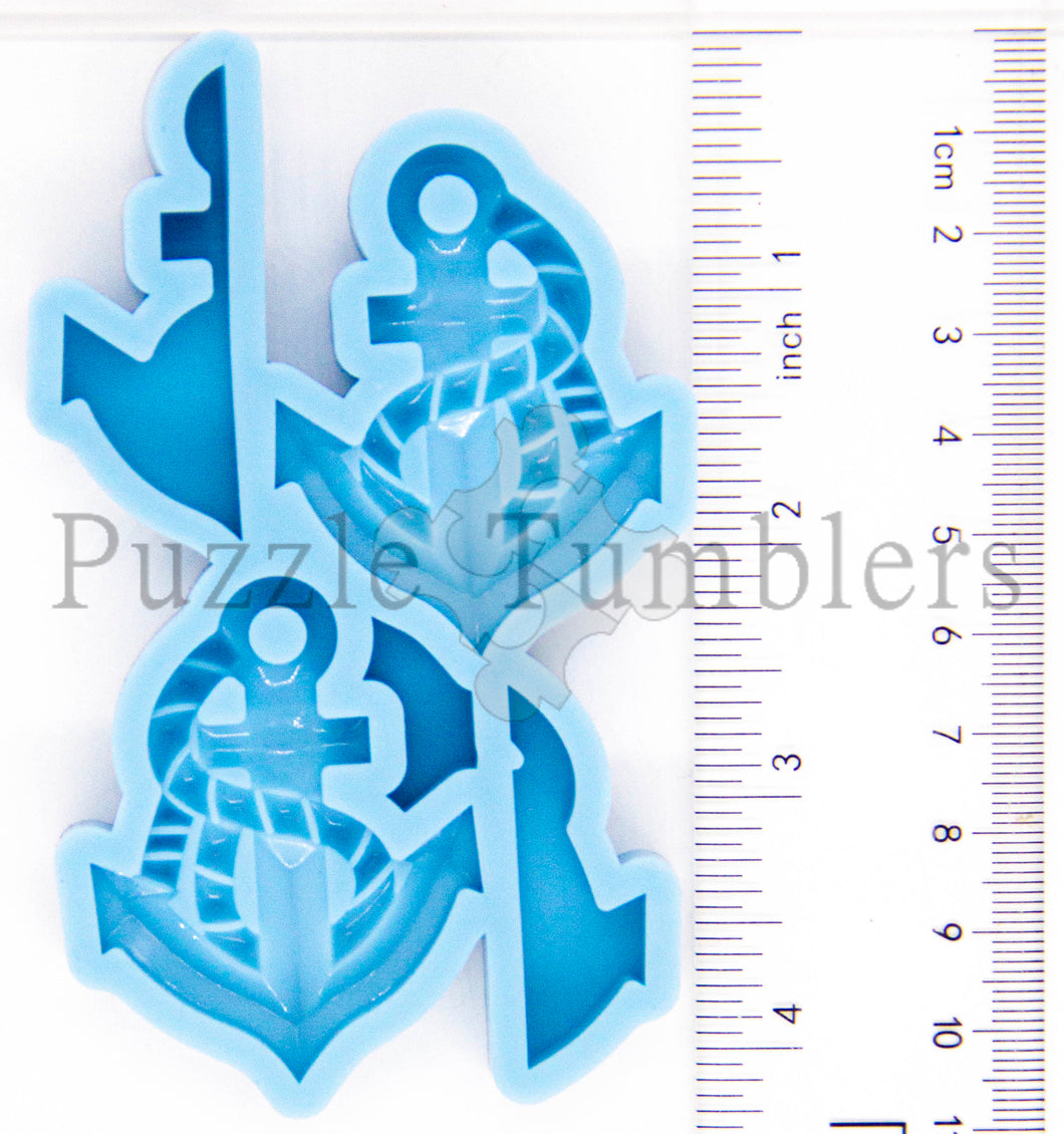 Anchor with Design STRAW TOPPER - NEW BLUE MOLD