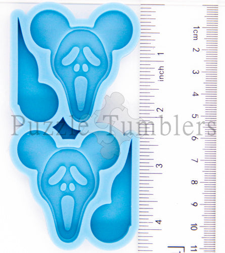 Screaming Mouse Ghost Face STRAW TOPPER - NEW BLUE MOLD