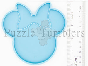 NEW - MOUSE +BOW COASTER - BLUE MOLD *GOES WITH THE 3 & 5 PIECE COASTER SET