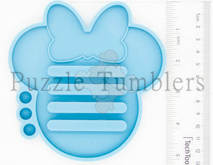 NEW - MOUSE +BOW COASTER STAND - BLUE MOLD *GOES WITH THE 3 & 5 PIECE COASTER SET