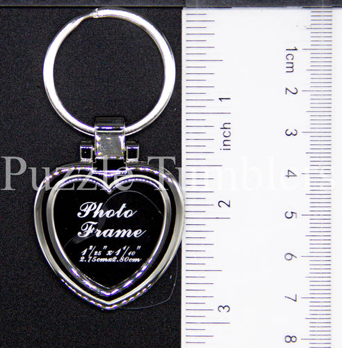 Heart Shaped Photo Keychain Blank