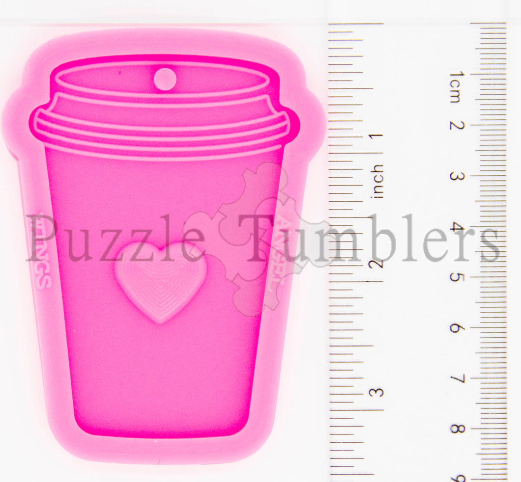 NEW - COFFEE CUP WITH HEART - PINK Mold