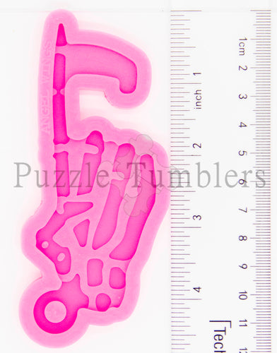 NEW - DOOR HOOK SKELETON FINGERS- PINK Mold