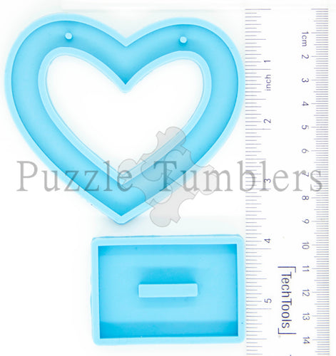 NEW- Heart Single Earring Set Holder Mold