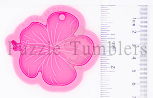 NEW - HIBISCUS FLOWER KEY CHAIN - Mold PINK