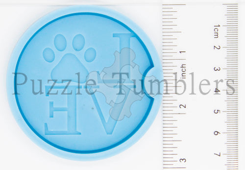 NEW- Love Paw Print Car Coaster Mold