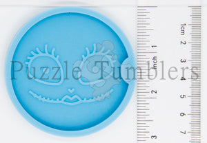 NEW- "Hers" Skeleton Face Coaster Mold