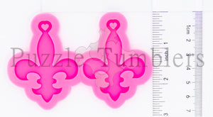 NEW Fleur De Lis Earring SM & MED Mold - Pink