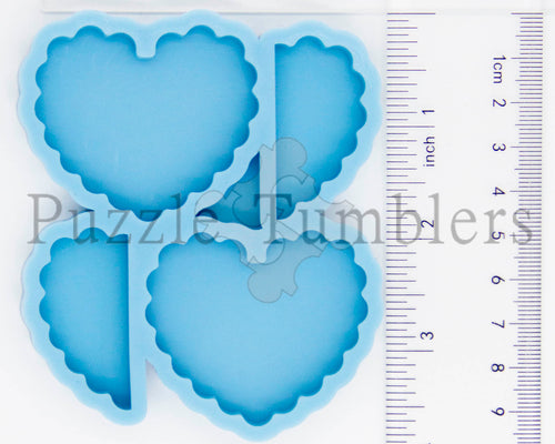 NEW Scalloped Heart STRAW TOPPER MOLD