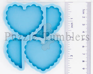 NEW Scalloped Heart STRAW TOPPER MOLD