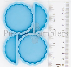 NEW Scalloped CIRCLE "PIE" STRAW TOPPER MOLD