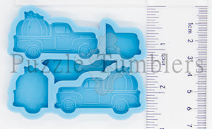 NEW - Truck with Pumpkin STRAW TOPPER - NEW BLUE MOLD