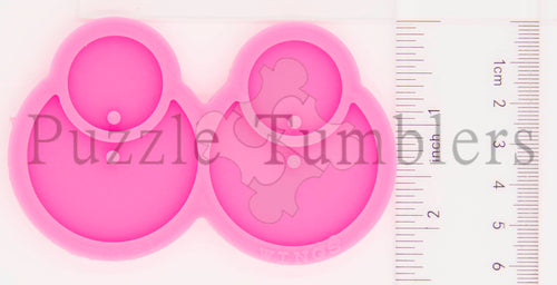 NEW - HALF CIRCLE DROP EARRINGS- PINK Mold