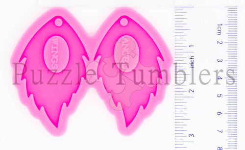 NEW - Feather Drop EARRINGS- PINK Mold