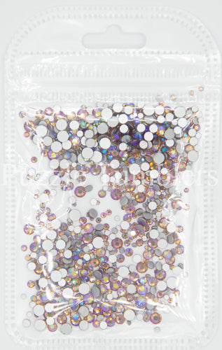 Purple People Eater 1000 Piece Variety Rhinestones AB/Clear Glass Crystal Stones (NON-Hot Fix) SS6-12
