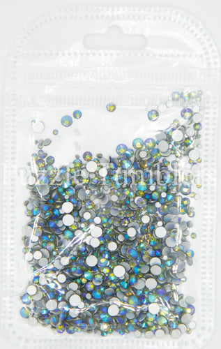NEW LIGHT Mermaid Lagoon 1000 Piece Variety Rhinestones AB/Clear Glass Crystal Stones (NON-Hot Fix) SS6-16