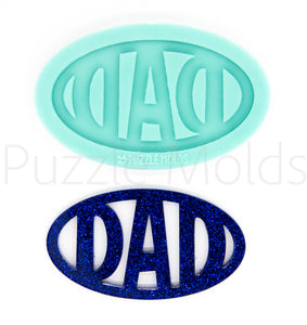 CUSTOM MOLD: 'DAD' Keychain Mold *May have a 14 Day Shipping Delay (K3)