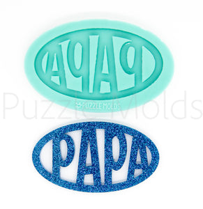 CUSTOM MOLD:  'PAPA' Keychain Mold *May have a 14 Day Shipping Delay (K7)