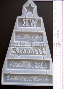 NEW Merry Christmas Tree - CLEAR Mold *BLACK FRIDAY CLOSE OUT PRICES! **ALL SALES FINAL