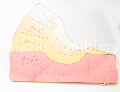 Tshirt Measuring Ruler Guide - Mirrored Acrylic (4 Colors)