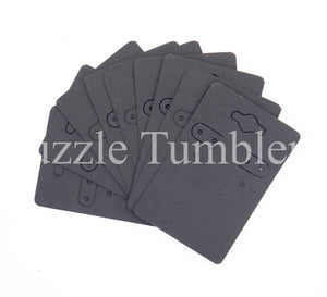 NEW Plain Black Card Stock Earring Card Holders - 10 for $1.25