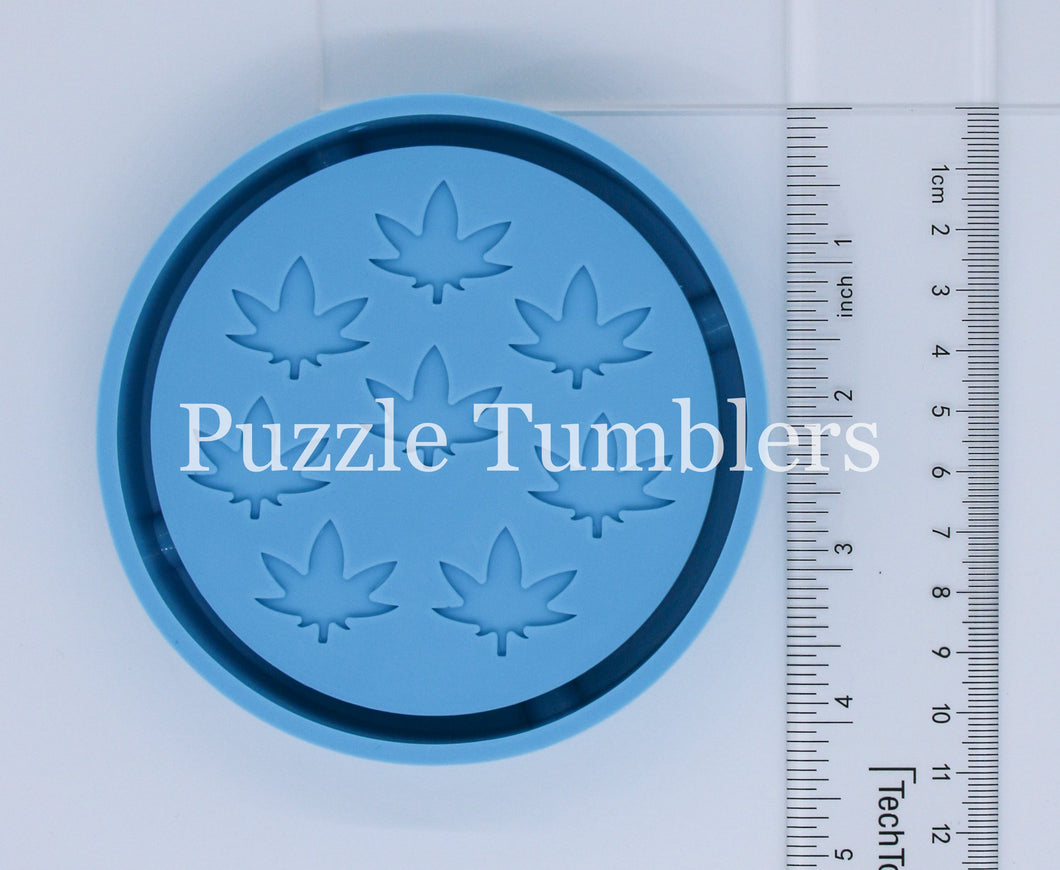 NEW - DUAL LEAF ASHTRAY & COASTER - BLUE MOLD