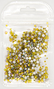 NEW Lemon Delight 1000 Piece Variety Rhinestones AB/Clear Glass Crystal Stones (NON-Hot Fix) SS6-12