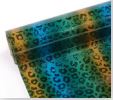 OMBRE GREEN, BLUE, YELLOW LEOPARD HOLOGRAPHIC VINYL 12" x 5' ROLL