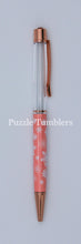 Load image into Gallery viewer, SNOWFLAKE ROSEGOLD - HOLIDAY FLOATING PENS WITH BLING TOP - DIY *NEEDS GROUP PHOTO