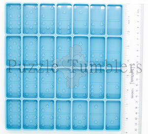 NEW Domino with Leaf Dots - Domino Mold Blue