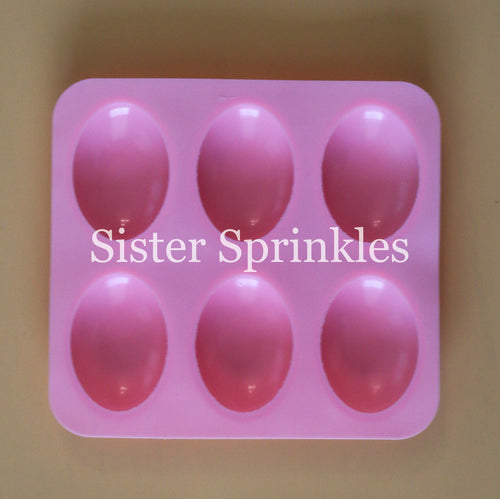 6 Piece Silicone Oval Shape Mold