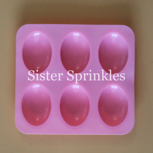 6 Piece Silicone Oval Shape Mold