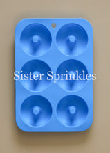 Load image into Gallery viewer, 6 Piece Silicone Donut Shape Mold - Light Blue