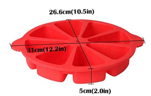 8 Slice Silicone Cake Mold - Red