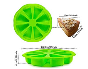 8 Slice Silicone Cake Mold - Green