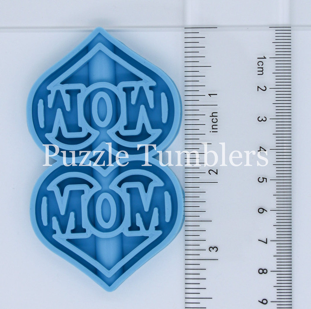 NEW - MOM/MOTHER'S DAY HEART - STRAW TOPPER MOLD