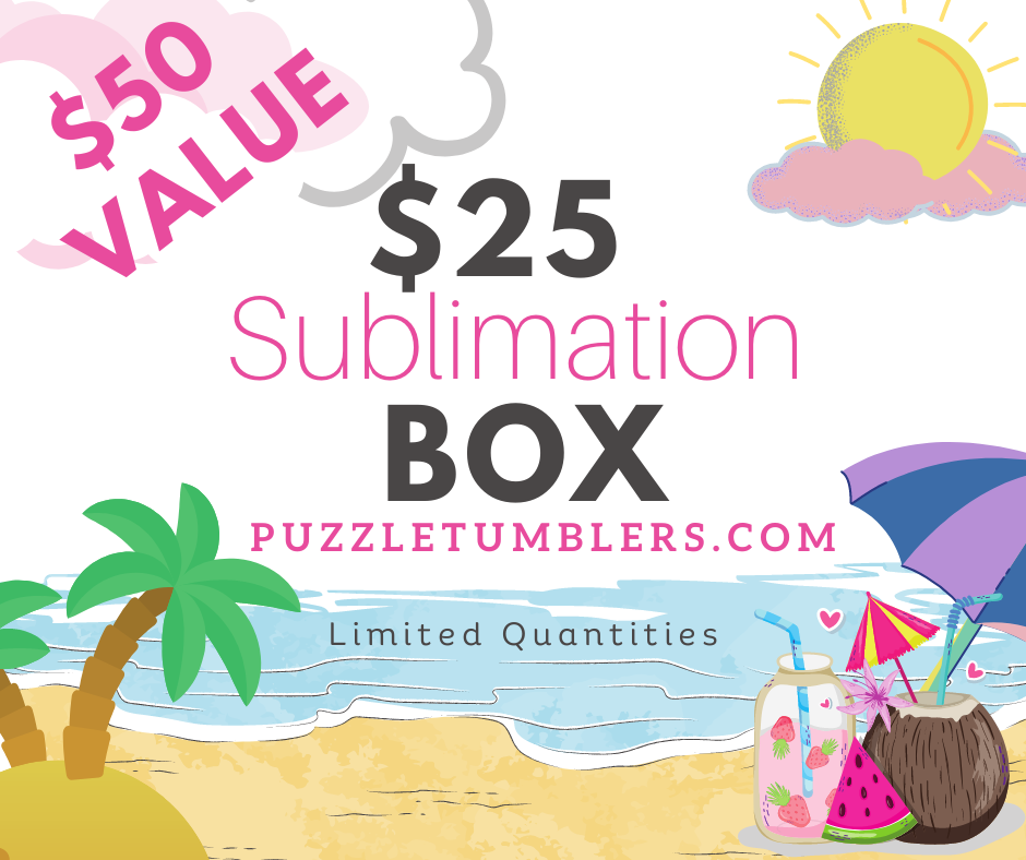 SUBLIMATION MYSTERY BOX $25 - DOUBLE YOUR VALUE *NO Discounts Or Rewards can be applied to this purchase