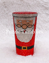 Load image into Gallery viewer, 16OZ TAPERED SANTA CLAUSE (NO BLING EYES)+ METAL LID AND STRAW ***LIMITED EDITION 2021 RHINESTONE TUMBLER