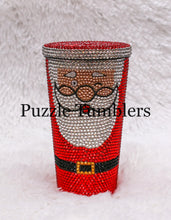 Load image into Gallery viewer, 16OZ TAPERED SANTA CLAUSE (NO BLING EYES)+ METAL LID AND STRAW ***LIMITED EDITION 2021 RHINESTONE TUMBLER