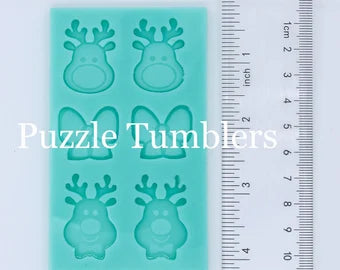 CUSTOM MOLD: Reindeer & Bow Stud Pallet  *May have a 14 Day Shipping Delay (P12)