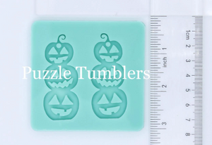 CUSTOM MOLD: Pumpkin Trio Earring Mold *May have a 14 Day Shipping Delay (P18)
