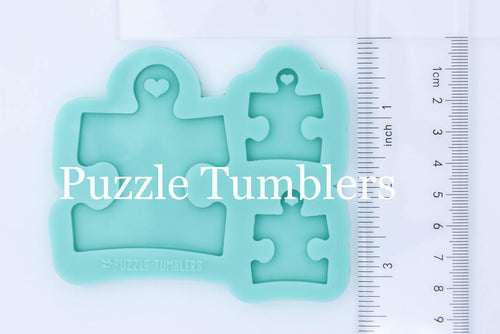 CUSTOM MOLD:  PUZZLE PIECE TRIO  Mold *May have a 14 Day Shipping Delay (P1)
