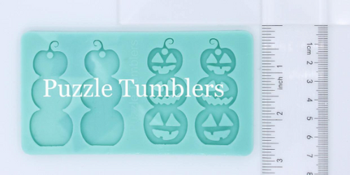CUSTOM MOLD: Double Pumpkin Trio Earring Mold *May have a 14 Day Shipping Delay (P20)