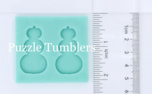 CUSTOM MOLD: Pumpkin Trio Earring Mold *May have a 14 Day Shipping Delay (P22)